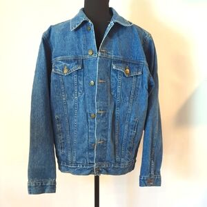 Vintage Mecanic Brand Blue Denim Jacket 42